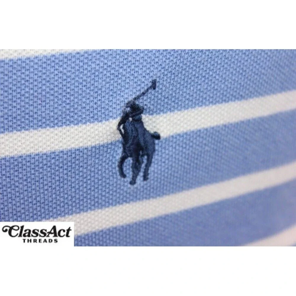 Vintage Polo By Ralph Lauren Men's Short Sleeve Collared Striped Polo Size L